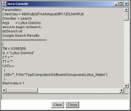 simpleSearch resuts